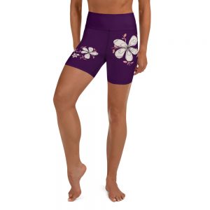 Delicate Flower Yoga Shorts